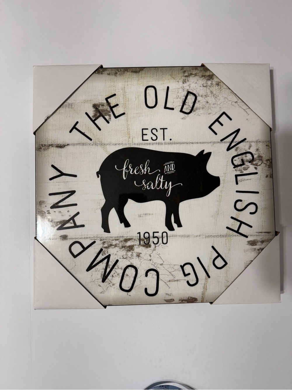 Fresh and Salty Black Pig Wall Decor - Rustic Home Accent